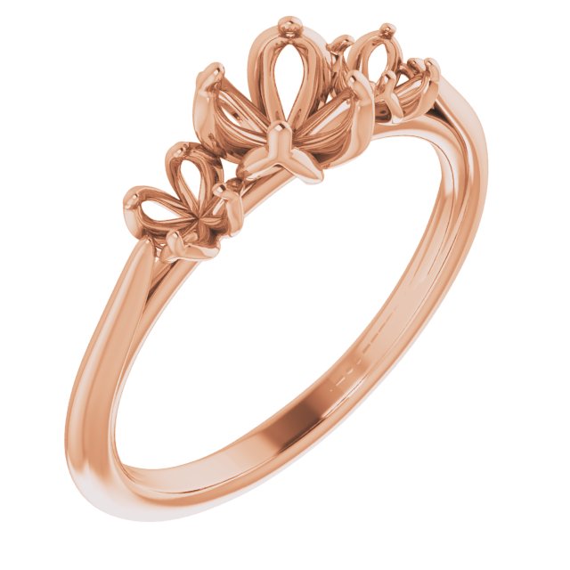 Accented Floral Engagement Ring or Band