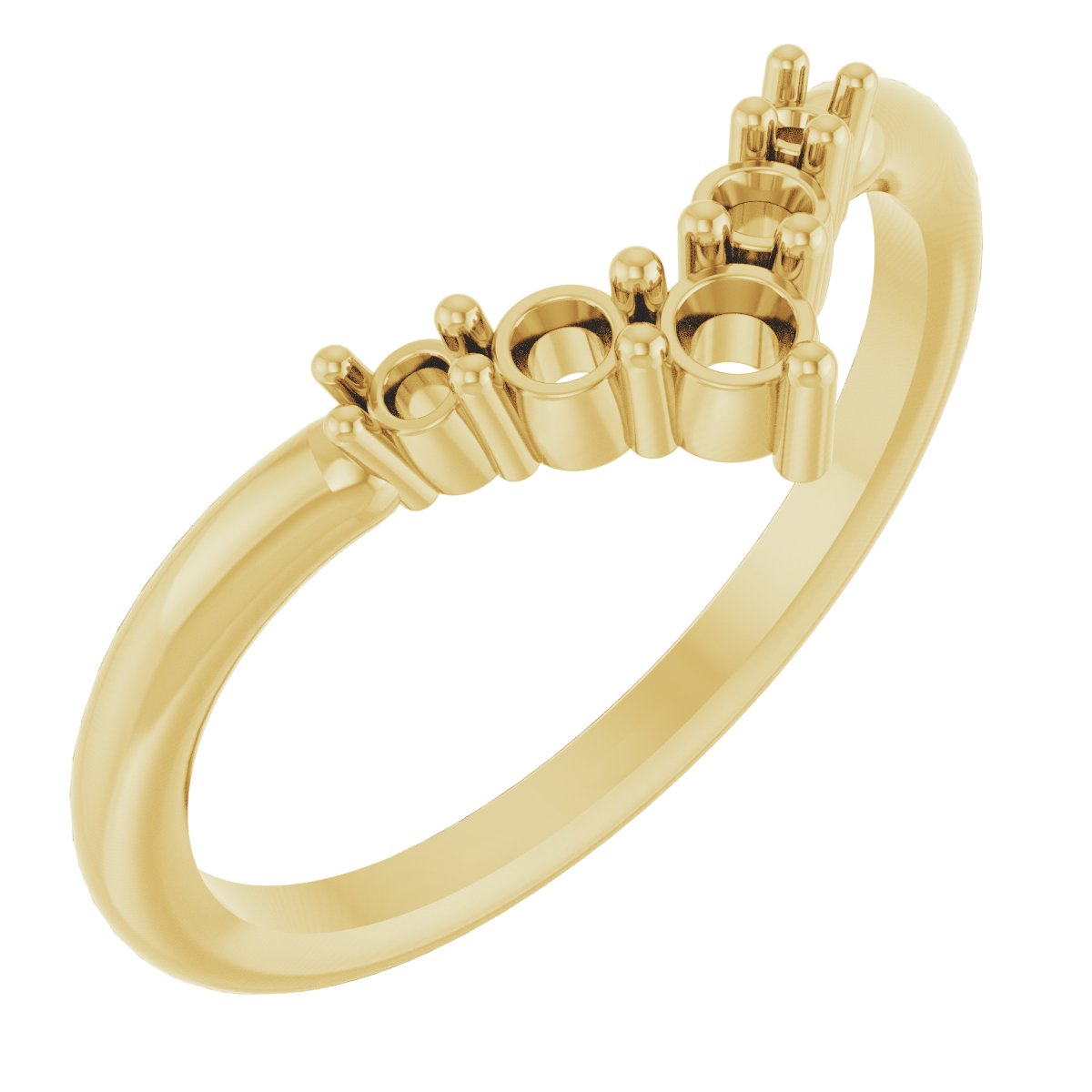 Accented Graduated V Ring