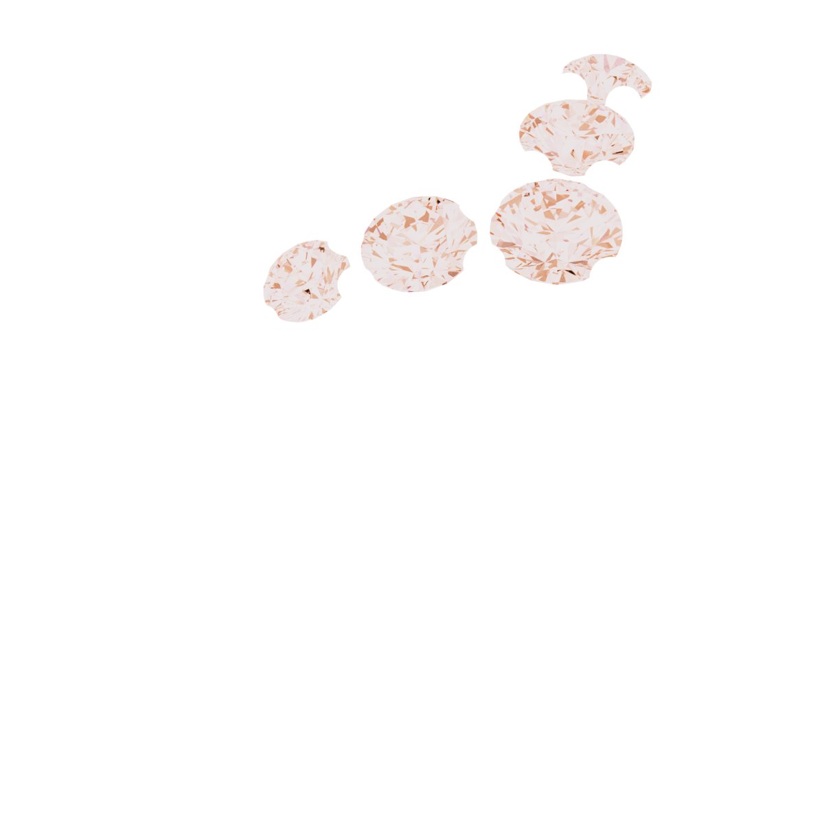 Accented Graduated V Ring