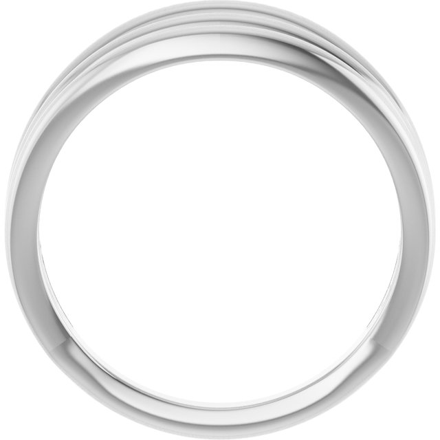 14K White Negative Space Ring 