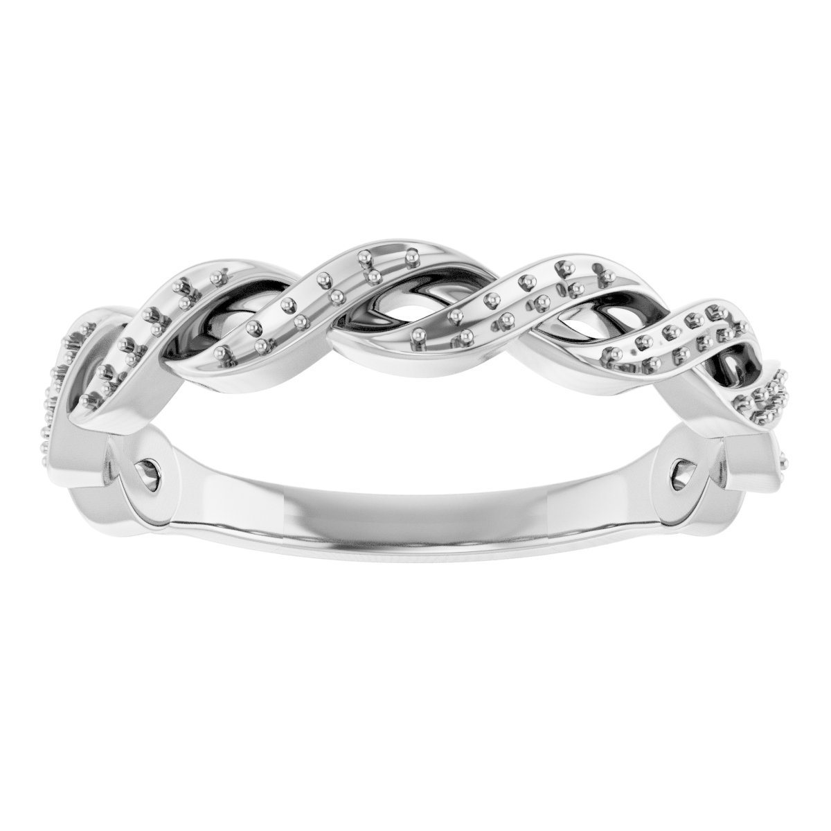 14K White 1/8 CTW Diamond Anniversary Band