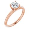 14K Rose 6 mm Round Forever One Moissanite Engagement Ring Ref 13809239