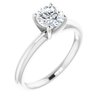 14K White 6 mm Round Forever One Moissanite Engagement Ring Ref 13809237