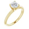 14K Yellow 6 mm Round Forever One Moissanite Engagement Ring Ref 13809242