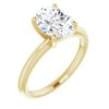 14K Yellow 9x7 mm Oval Forever One Moissanite Engagement Ring Ref 13842801