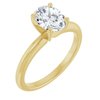 14K Yellow 8x6 mm Oval Forever One Moissanite Engagement Ring Ref 13842789