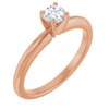14K Rose 4 mm Round Forever One Moissanite Engagement Ring Ref 13809227