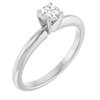 14K White 4 mm Round Forever One Moissanite Engagement Ring Ref 13809221