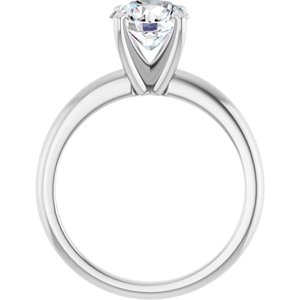 Platinum 7.5 mm Round Forever One™ Moissanite Engagement Ring