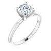 Platinum 6 mm Cushion Forever One Moissanite Engagement Ring Ref 13842815