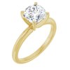 14K Yellow 7 mm Cushion Forever One Moissanite Engagement Ring Ref 13842825