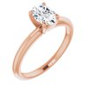 14K Rose 7x5 mm Oval Forever One Moissanite Engagement Ring Ref 13842782