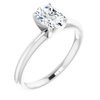 Platinum 7x5 mm Oval Forever One Moissanite Engagement Ring Ref 13842783