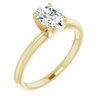 14K Yellow 7x5 mm Oval Forever One Moissanite Engagement Ring Ref 13842781
