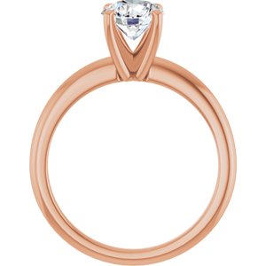 14K Rose 6.5 mm Round Forever One™ Moissanite Engagement Ring