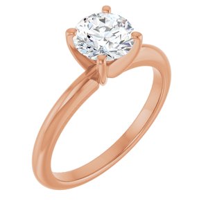 14K Rose 6.5 mm Round Forever One™ Moissanite Engagement Ring