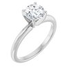 14K White 6.5 mm Round Forever One Moissanite Engagement Ring Ref 13809245