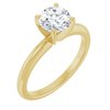 14K Yellow 6.5 mm Round Forever One Moissanite Engagement Ring Ref 13809250