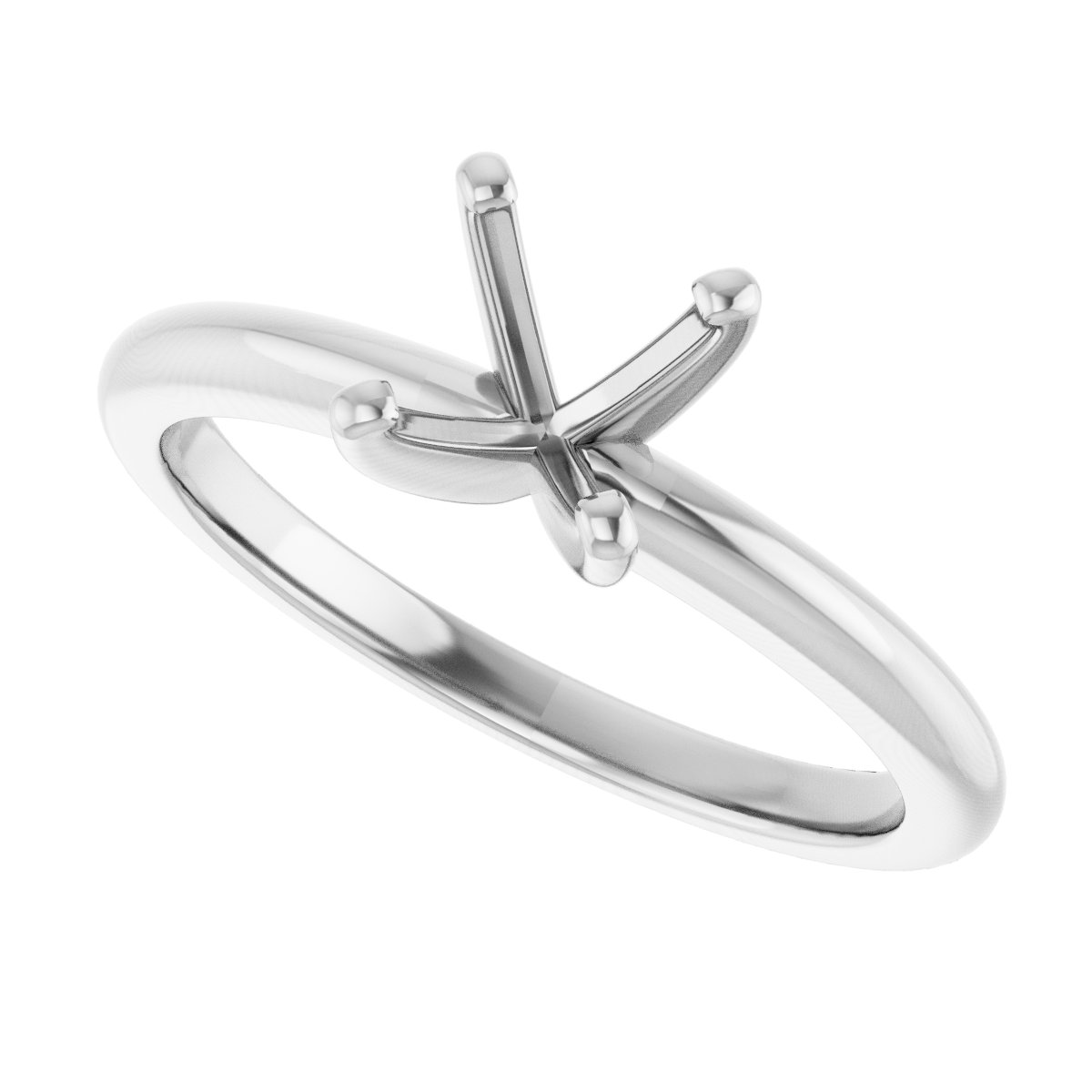 Platinum 6.5 mm Round Forever Oneâ„¢ Moissanite Engagement Ring  