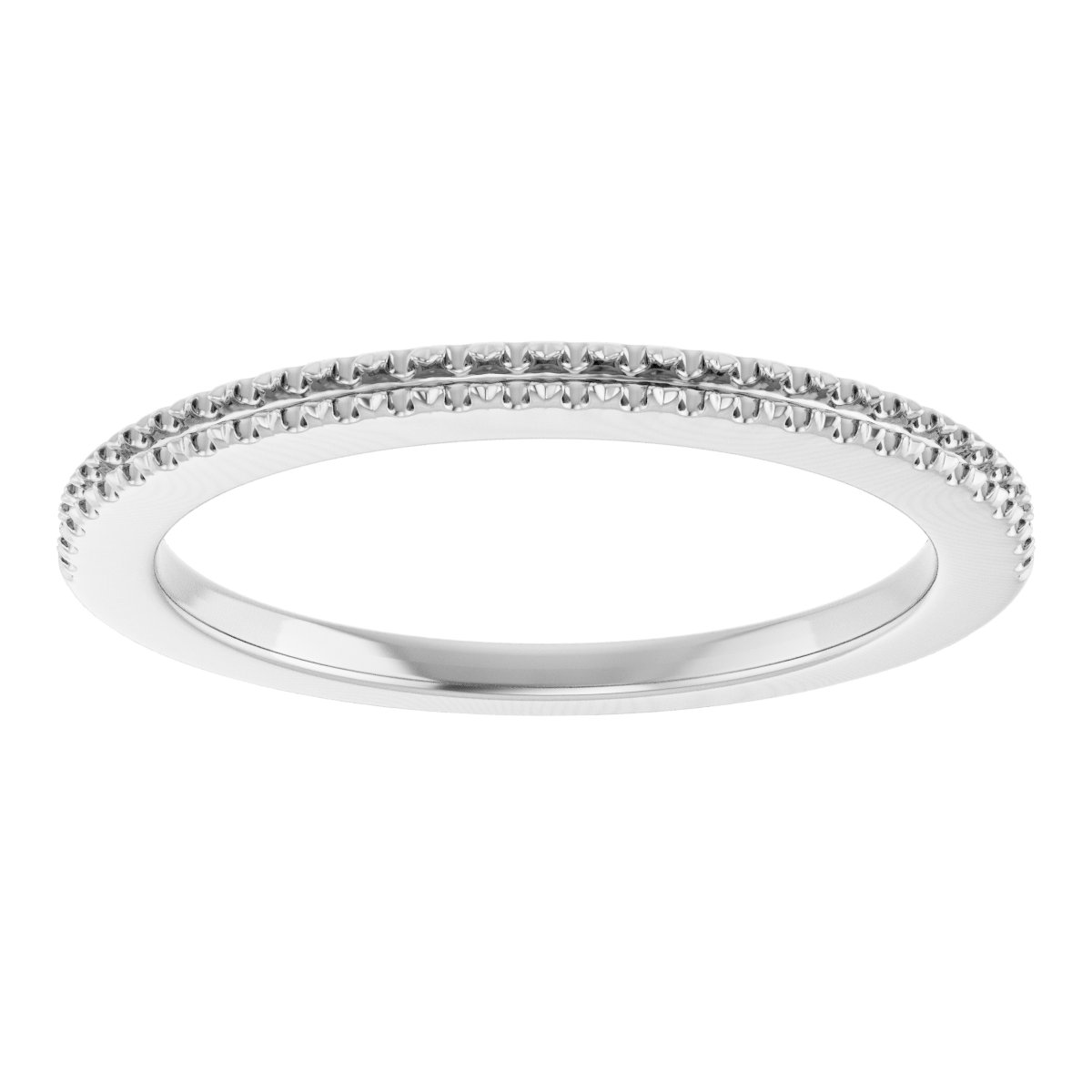 14K White 1/8 CTW Diamond French-Set Anniversary Band