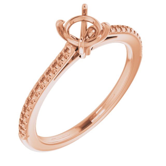 French-Set Accented Engagement Ring