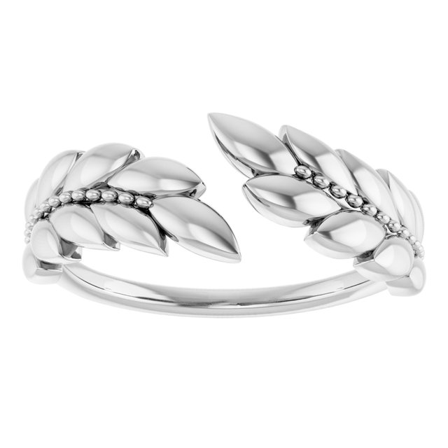 Sterling Silver Leaf Negative Space Ring 