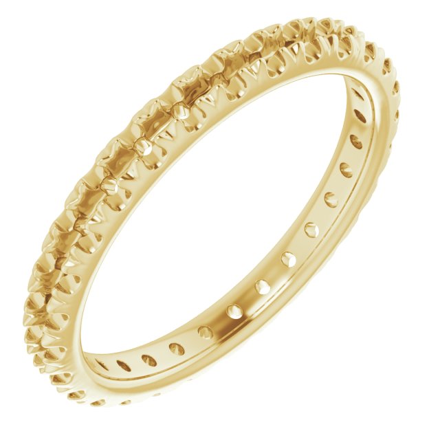 14K Yellow .75 CTW French Set Diamond Eternity Band Size 5.5 Ref 12934611