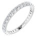 14K White 9/10 CTW Natural Diamond French-Set Eternity Band Size 7.5