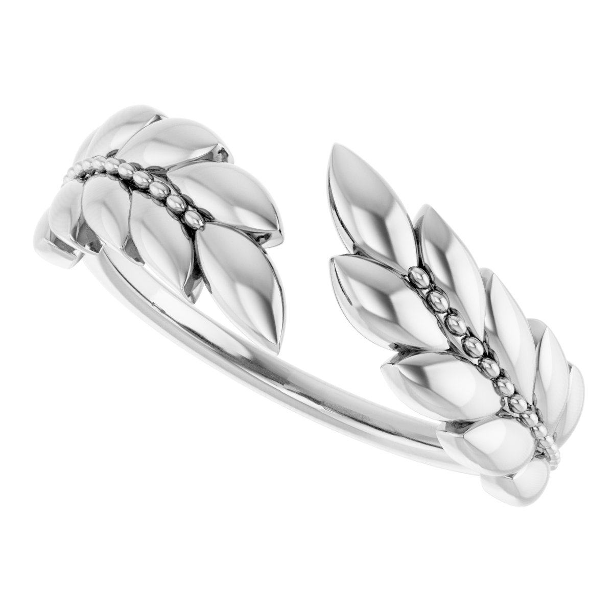 Sterling Silver Leaf Negative Space Ring 