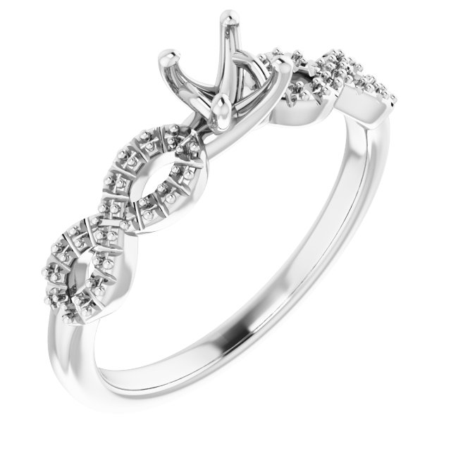 Accented Infinity-Inspired Engagement Ring