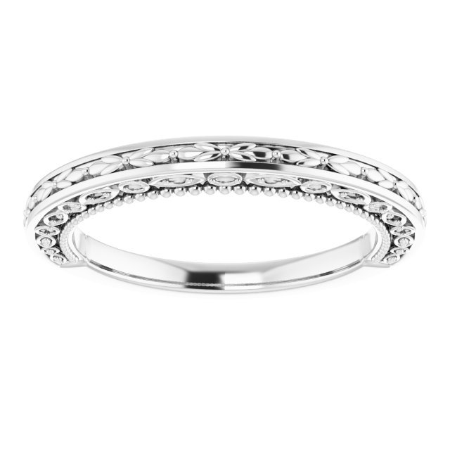 14K White & Rose .07 CTW Diamond Vintage-Inspired Band 