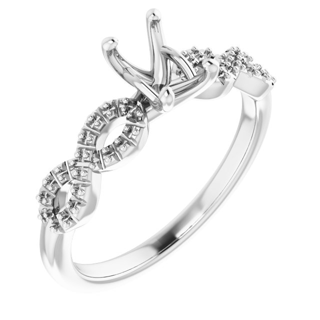 Accented Infinity-Inspired Engagement Ring