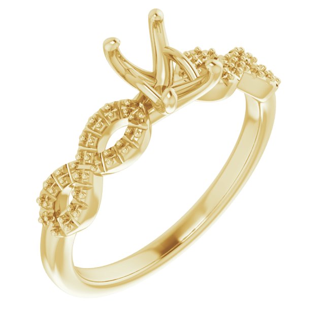 Accented Infinity-Inspired Engagement Ring