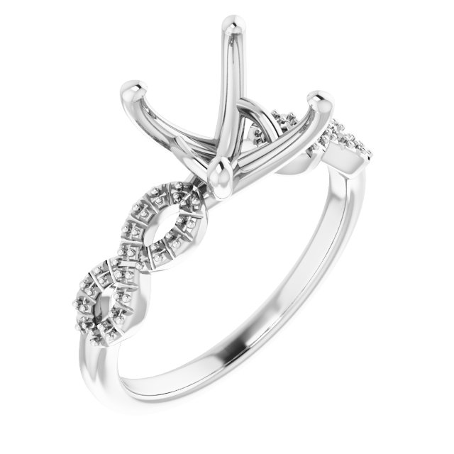 Accented Infinity-Inspired Engagement Ring