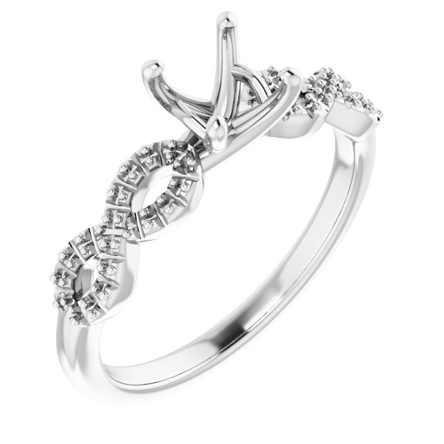 Accented Infinity-Inspired Engagement Ring