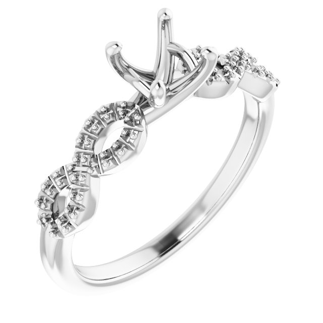 Accented Infinity-Inspired Engagement Ring
