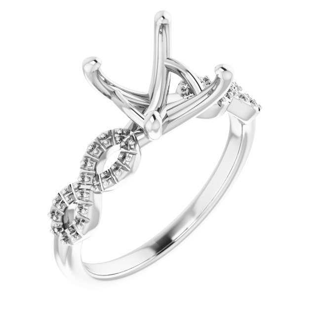 Accented Infinity-Inspired Engagement Ring