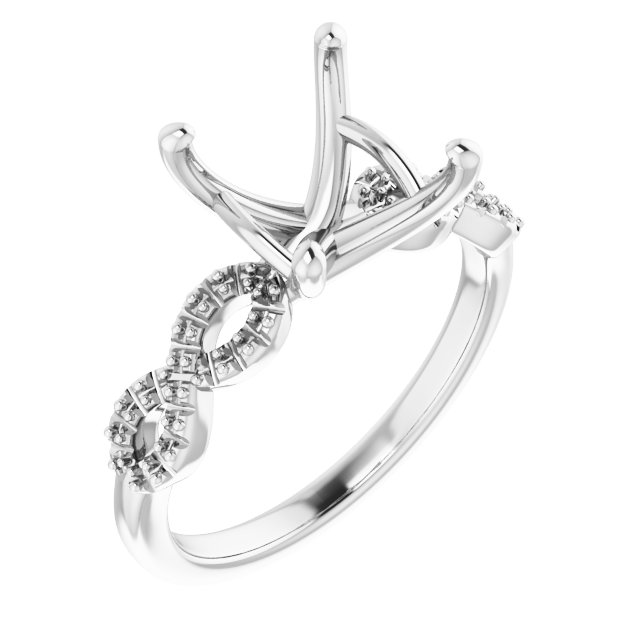 Accented Infinity-Inspired Engagement Ring
