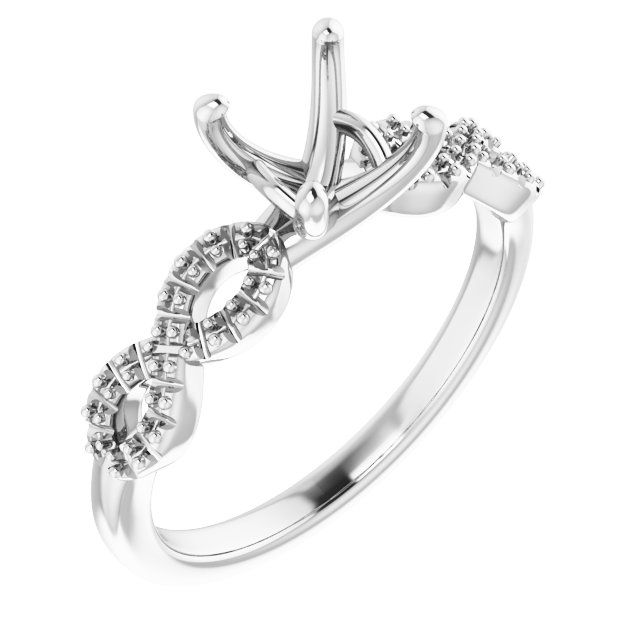 Accented Infinity-Inspired Engagement Ring