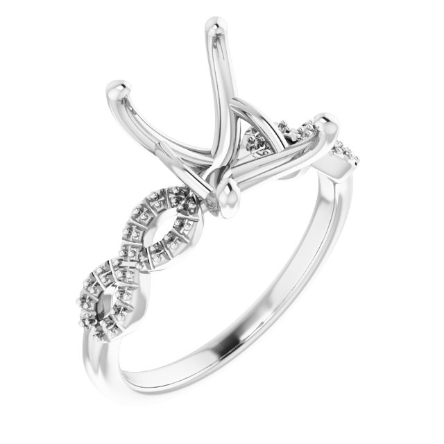 Accented Infinity-Inspired Engagement Ring