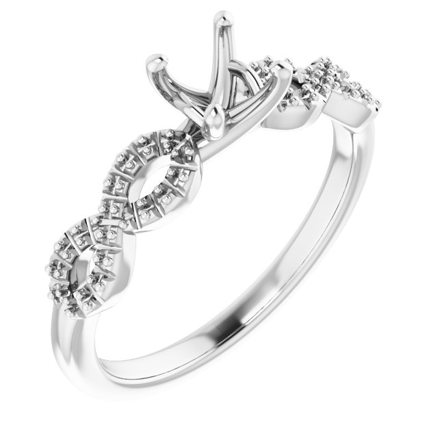 Accented Infinity-Inspired Engagement Ring