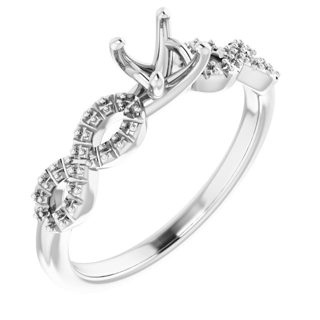 Accented Infinity-Inspired Engagement Ring