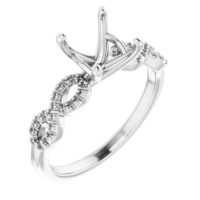 Accented Infinity-Inspired Engagement Ring