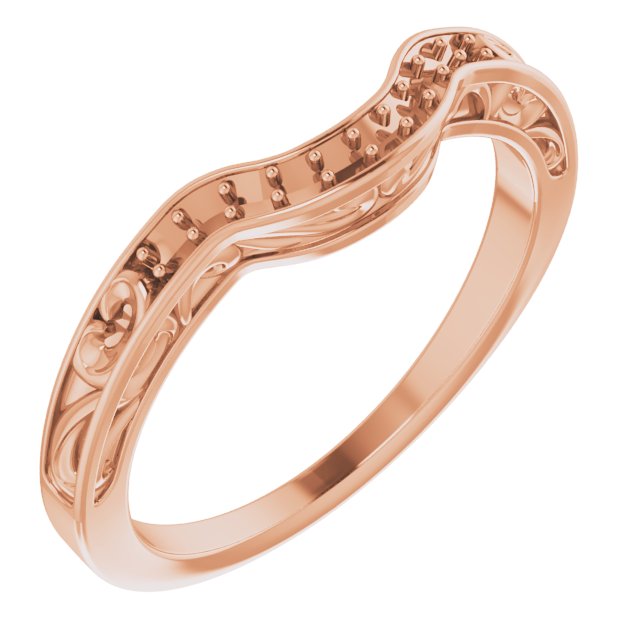 14K Rose .08 CTW Diamond Vintage-Inspired Band 