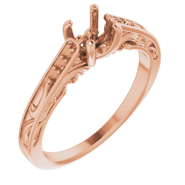 Accented Vintage-Inspired Engagement Ring or Band
