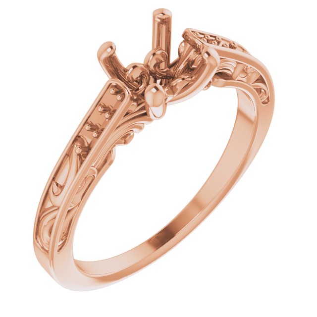 Accented Vintage-Inspired Engagement Ring or Band