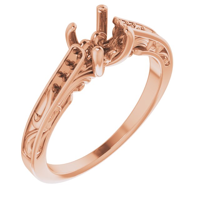 Accented Vintage-Inspired Engagement Ring or Band