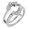 14K White .375 CTW Diamond Art Deco Milgrain Ring Guard Ref 13201764
