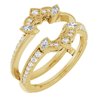14K Yellow .375 CTW Diamond Art Deco Milgrain Ring Guard Ref 13201762