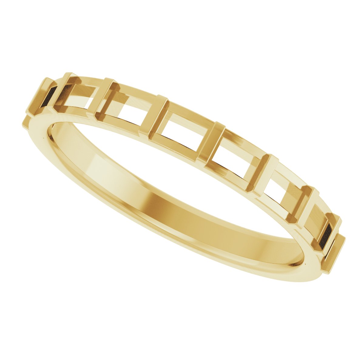 14K Yellow 1/2 CTW Diamond Straight Baguette Anniversary Band